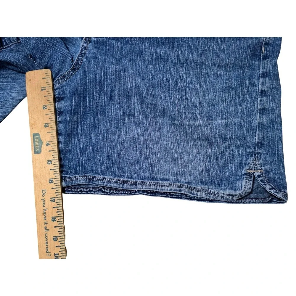 Gloria Vanderbilt Womens Perfect‎ Fit Denim Shorts Size 10 Blue  A1